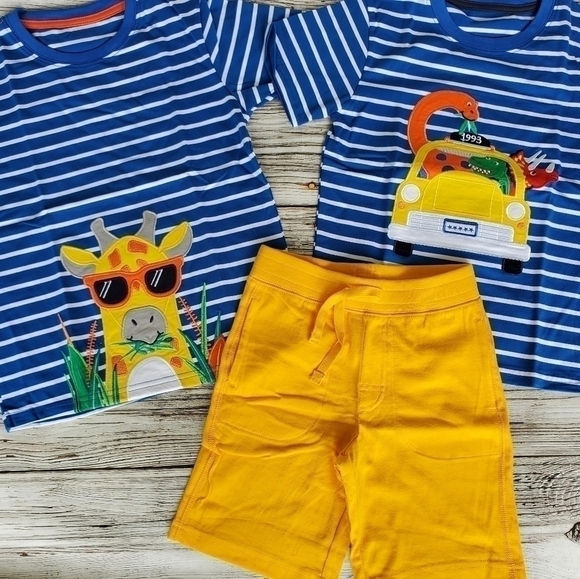GAP Other - Zoo Trip Bundle Embroidered T-Shirts and Shorts Outfit NWT